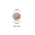 Orange cat eye stone bead 7mm with 1.5mm hole for DIY jewelry making - 6mm / Steel Color (Pink Cat Eye)