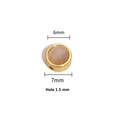6mm cat eye natural stone bead in 7mm golden stainless steel frame for jewelry making - 6mm / Gold (Yellow Stone)