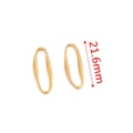 Irregular oval stainless steel connectors in matte gold finish for jewelry making - 21.6mm / Gold 2