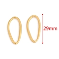 29mm golden water drop shaped stainless steel connectors for DIY jewelry making - Gold 3