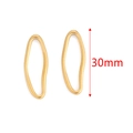 Matte gold 30mm irregular oval connector findings for DIY earring jewelry making - Gold 4