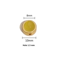 Golden 10mm stainless steel cat eye stone bead with 1.5mm hole for DIY jewelry - 8mm / Gold Color (Light Yellow Cat Eye)