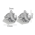 Polished silver tropical fish pendants in stainless steel for DIY jewelry making - Fish Shaped Steel