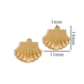 Polished 18K gold plated stainless steel seashell charms for DIY jewelry making - Small Scallop Gold