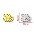 Connecteurs de feuilles de monstera en acier inoxydable or et argent pour bijoux - Feuille de monstera / Or