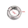 Polished silver stainless steel 18mm round spring ring buckle with 3mm wire width - 18mm (1011-18)