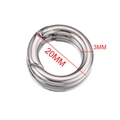 Silver 20mm polished stainless steel spring O-ring buckle for jewelry and bags - 20mm (1011-20)
