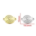 Connecteurs spirale en or et argent, largeur 19,5 mm pour la fabrication de bijoux DIY - Spirale / Or