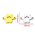 Connecteurs de pendentif patte en acier inoxydable doré et argenté, dimensions 19mm x 14,5mm - Patte de chat
