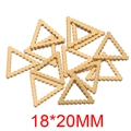 Golden triangle earring accessory with serrated edges and 18x20mm size scale - Gold Triangle