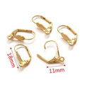 Crochets de boucles d'oreilles dorés en acier inoxydable pour création bijoux DIY - Type E Or