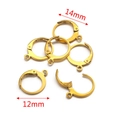 Crochets de boucles d'oreilles en acier doré 12mm et 14mm pour création de bijoux - Style A Or