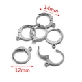 Dormeuses en acier inoxydable avec anneau pour bijoux DIY en tailles 12 mm et 14 mm - Style A Couleur Acier