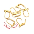 Dormeuses dorées de 17mm en acier inoxydable pour la création de bijoux DIY et accessoires - Style B Or