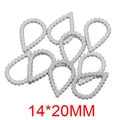 Base de pendiente en forma de gota de acero plateado para joyería artesanal 14x20mm - Color Acero Forma de Lágrima