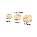 Strukturierte goldene Edelstahl Rundanhänger in den Größen 8mm, 10mm und 12mm - Einloch (8mm) / Gold