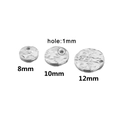 Unregelmäßig gehämmerte Edelstahl-Rundanhänger in den Größen 8mm, 10mm und 12mm - Einloch (8mm) / Stahlfarben
