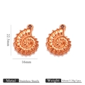Roségoldene Nautilus-Muschel-Anhänger aus Edelstahl für Schmuckherstellung, Paarset - Roségold
