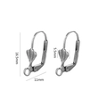 Dormeuses en acier inoxydable argenté 16,5mm crochet pour la création de bijoux - Style G Couleur Acier