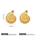 Goldener Nautilus-Anhänger aus Edelstahl für DIY-Schmuck mit Größenangaben - Gold