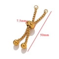 Componenti per anelli regolabili in acciaio inossidabile dorato con catena da 50 mm - 50 Anni Oro