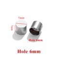 Silver stainless steel end cap connector for 6mm leather cords jewelry making - Inner 6mm / Steel