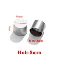 Stainless steel 9mm end cap connector for leather cord jewelry making, 8mm inner diameter - Inner 8mm / Steel