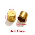 10mm hole gold stainless steel cord end caps for DIY jewelry making and leather bracelets - Inner 10mm / Gold