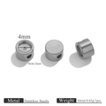 4mm stainless steel circular bead for DIY jewelry with 2mm hole for bracelet making - 4mm / Steel