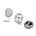 Base per spilla in acciaio inossidabile argento da 10mm per creazione gioielli fai-da-te - Pezzo Singolo / 10mm