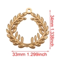 Pendentif couronne de laurier en acier inoxydable doré accessoire bijoux 34mm x 33mm - Or-Couronne