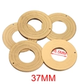 Pendentifs ronds 37mm en acier doré pour DIY avec texture tressée et finition lisse - Gold - Circle
