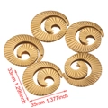Lot de 5 pendentifs dorés en spirale d'escargot pour la création de bijoux 33x35mm - Or-Côtelé
