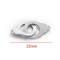 25mm stainless steel handcuff charm with matte texture for DIY jewelry making - Set Price / Steel