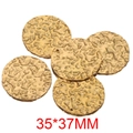Pendentifs ronds dorés en métal martelé pour bijoux DIY 35x37mm lot de cinq - Or Gauffré