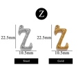 Polished stainless steel letter Z pendant in gold and silver finishes for DIY jewelry - Letter Z
