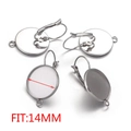 Apprêts boucles d'oreilles dormeuses en acier avec base ronde de 14mm pour DIY - 14mm