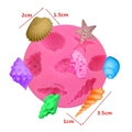 Stampo in silicone rosa per decorazioni torte a forma di conchiglie e stelle marine - 7*7*1.2CM / Rosa