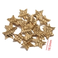 Gouden 18,5mm stervormige hanger met textuur en centraal gat voor doe-het-zelf sieraden - Goud - Ster