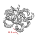 18,5 mm halve maanvormige roestvrijstalen hanger met golvende textuur voor DIY-sieraden - Staal kleur - Maan