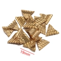 19mm driehoekige gouden golftextuur roestvrijstalen hangers voor DIY sieraden maken - Goud - Driehoek