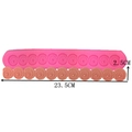 Moule silicone rose pour bordures de gâteau avec motifs mandala fondant 23.5cm - Style à Pois Ronds (Style 1)