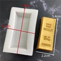 Stampo in silicone per lingotti d'oro 200g con incisioni dettagliate per DIY - Singolo Grande (Grigio)