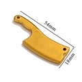 Gold stainless steel cleaver pendant with matte finish and size dimensions 54x18mm - Cleaver / Gold
