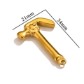 Polished golden hammer pendant charm in stainless steel for DIY jewelry making 34mm - Hammer / Gold