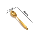 Golden stainless steel spoon pendant tool accessory with 52mm length and 9.5mm width - Spoon / Gold