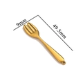 Miniature gold stainless steel fork pendant 49.5mm DIY jewelry accessory with hanging hole - Fork / Gold