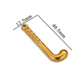 Polished gold stainless steel hockey stick pendant charm for DIY jewelry necklaces - Golf Club / Gold