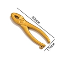 Golden pliers tool pendant for DIY jewelry making, size 60mm x 17mm with small ring - Pliers / Gold