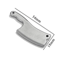Stainless steel mini cleaver tool pendant charm with matte finish for DIY jewelry - Cleaver / Steel